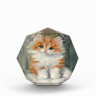 Meta Plückebaum Vintage Adorable Kitten Painting Photo Block
