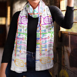 Metabolic scarf<br><div class="desc">Metabolic pathway designed in metro map design. Ideal for graduate students, Ph.Ds. professors and biology students especially metabolic engineering, biochemistry, genetic engineering.</div>
