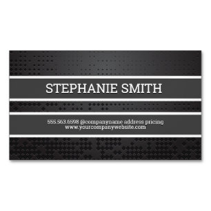 Metal Abstract Background Magnetic Business Card