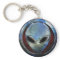 Metal Alien Head 03 Keychain