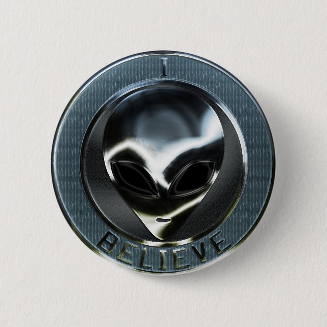 Metal Alien Head 05 Button (Front)