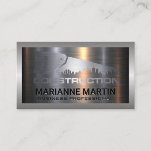 Metal Aluminium Silver Brushed   Hand Saw   City Business Card