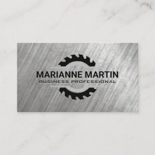 Metal Aluminium Silver Saw Blade Business Card
