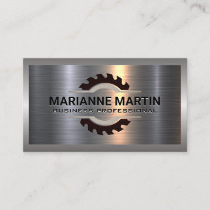 Metal Aluminium Silver   Saw  Business Card