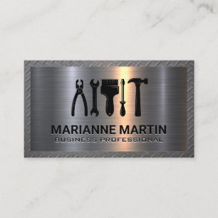 Metal Aluminium Silver   Steel Frame Business Card