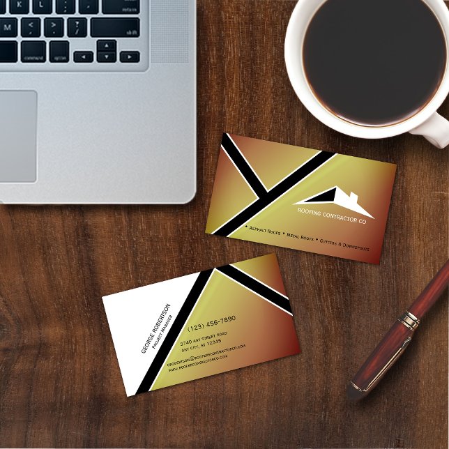 Metal and Asphalt Roofing Company Business Card (Creator Uploaded)