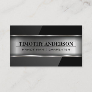 Metal and Black Gloss Business Card