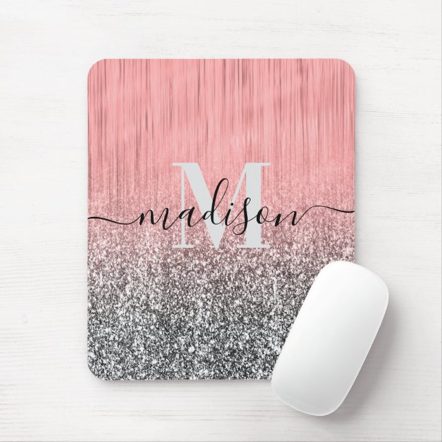 Metal and Glitter Mouse Mat (With Mouse)