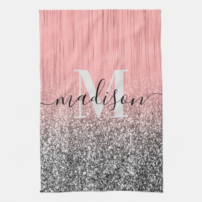 Metal and Glitter Tea Towel (Vertical)