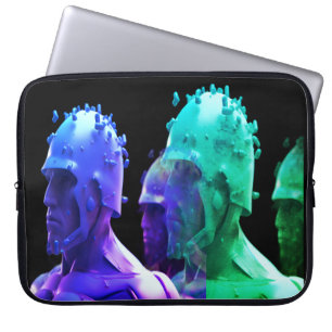 Metal Army Men Glitch on Laptop Electronics Bag