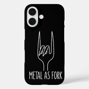 Metal as Fork Funny Rock On Kitchen Design iPhone 16 Case