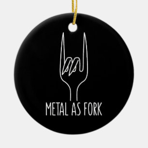 Metal as Fork Funny Rock On Kitchen Design Ceramic Tree Decoration