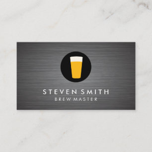 Metal Background Beer Icon Business Card