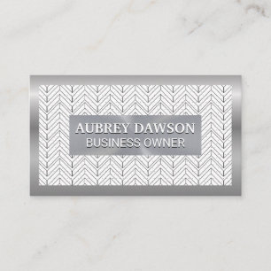Metal Banner   Boho Pattern Business Card