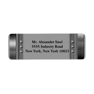 Metal Border With Bolts Labels