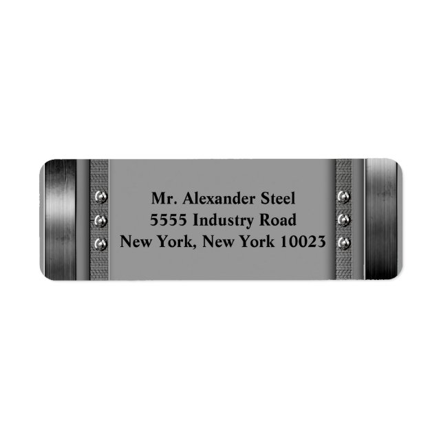 Metal Border With Bolts Labels (Front)