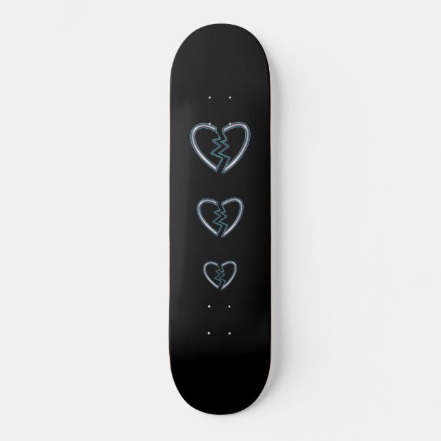 Metal Broken Hearts Skateboard (Front)