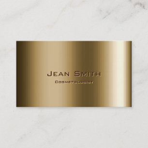 Metal Bronze Cosmetologist Business Card