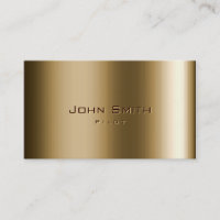 Metal Bronze Pilot/Aviator Business Card