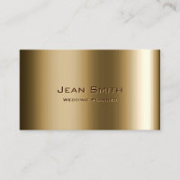 Metal Bronze Wedding Planner Business Card