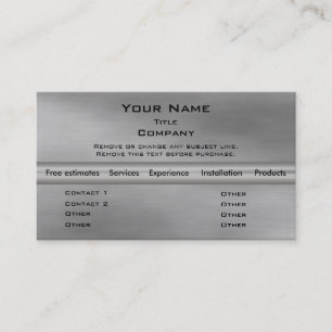 Metal Business Card 2.0 - Silver info bar
