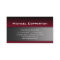 Metal Business Card Burgundy Red Header
