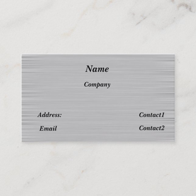 metal business card sleek (Front)