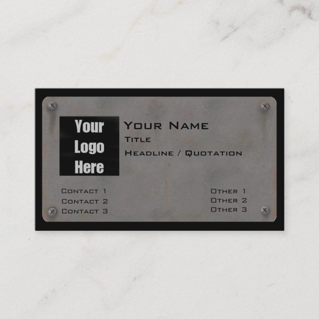 Metal Business Card - with Logo III (Front)