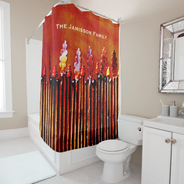 Metal Candles Personalised Colourful Shower Curtai Curtain (In Situ)