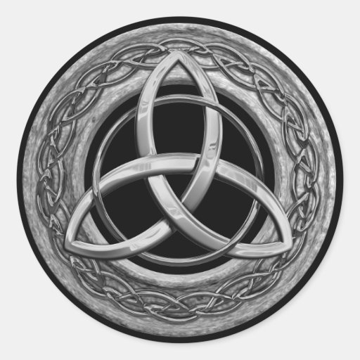 Image of Metal Celtic Trinity Knot Classic Round Sticker