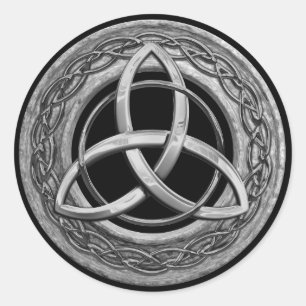 Metal Celtic Trinity Knot Classic Round Sticker