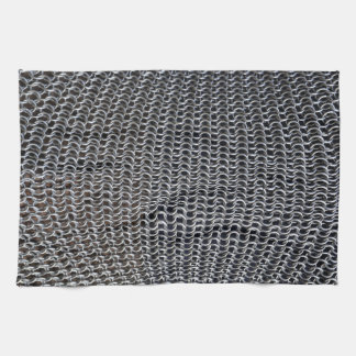 metal chain mail armor medieval knight fighter his tea towel