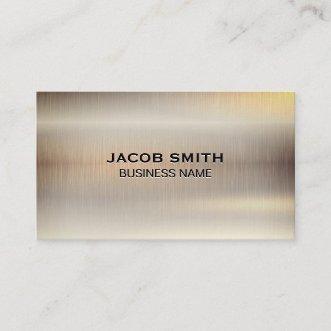 Metal Chrome Background Business Card (Front)