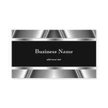 Metal Chrome Elegant Black & White Style Silver