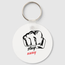 Metal Circle Keychain, 2"