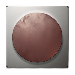 Metal circle silver and rose gold Ceramic Tile