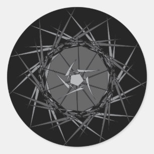 Metal Classic Round Sticker