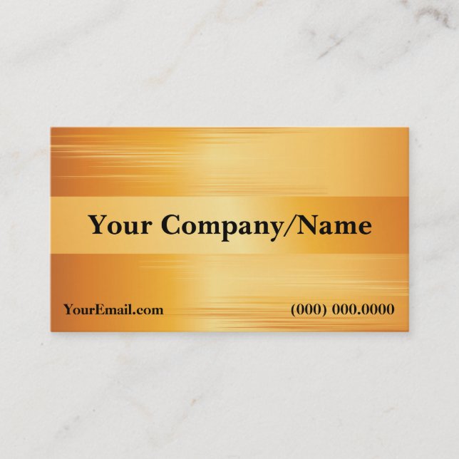 Metal Classy Business Card Template Simple (Front)