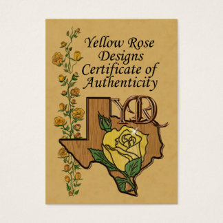 Metal Clay Jewellery Certificate of Authenticity