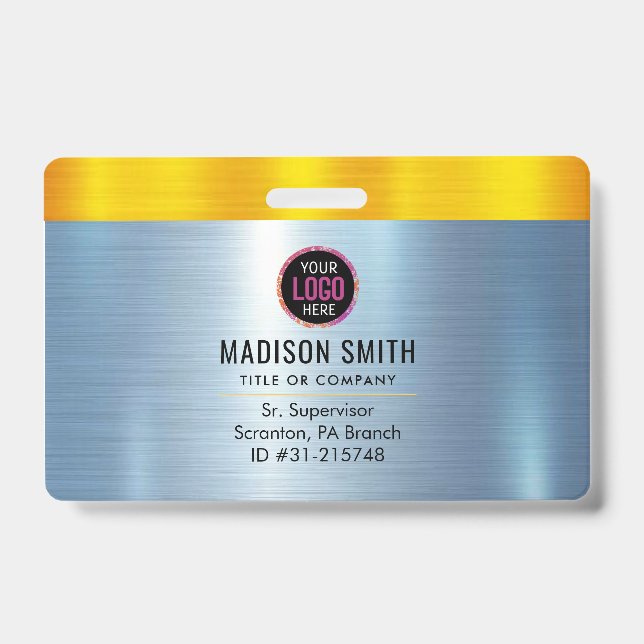 METAL Company Logo ID Employee  Badge (Front)