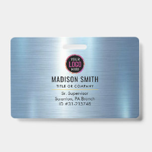 METAL Company Logo ID Employee  Badge