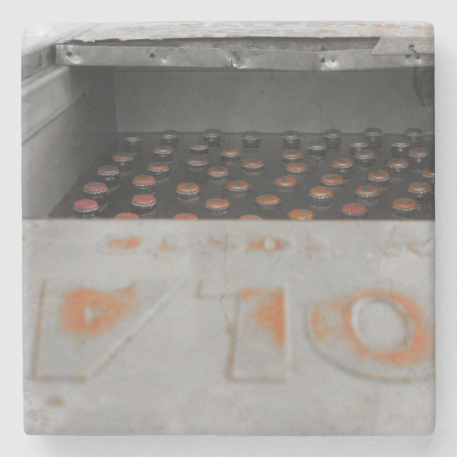 Metal Cooler Stone Coaster (Front)