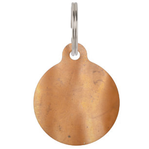 Metal copper texture pet tag
