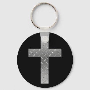 metal cross key ring