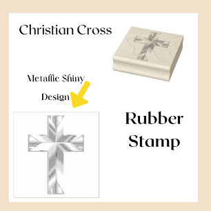 Metal Cross Rubber Stamp