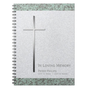 Metal Cross Stone 2 Funeral Memorial S Guest Book
