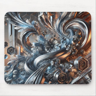 Metal currents mouse mat