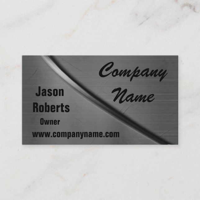 Metal Curve Business Cards (Front)