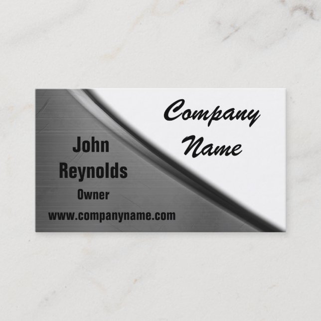Metal Curve Business Cards (Front)