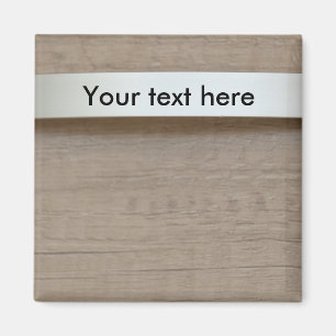 Metal curved plate with wooden surface behind it magnet
